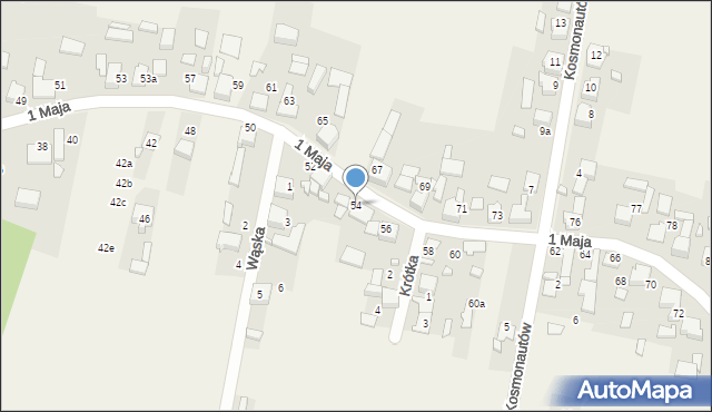 Strzebiń, 1 Maja, 54, mapa Strzebiń