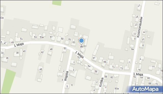 Strzebiń, 1 Maja, 65, mapa Strzebiń