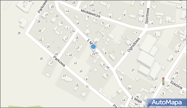 Strzegowo, 1 Maja, 11, mapa Strzegowo