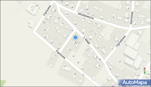 Strzegowo, 1 Maja, 13, mapa Strzegowo