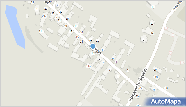 Strzelce Opolskie, 1 Maja, 11, mapa Strzelce Opolskie