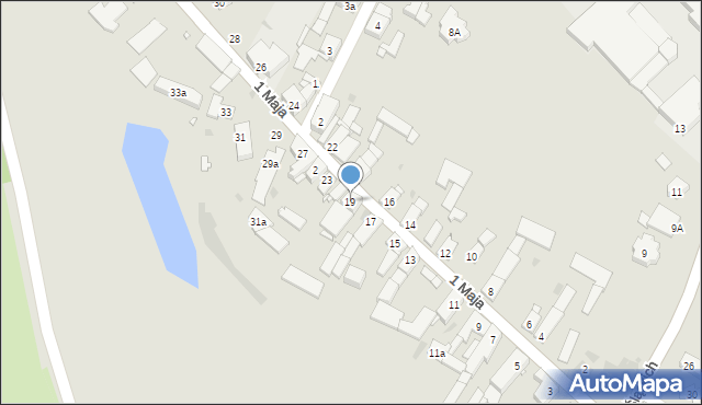 Strzelce Opolskie, 1 Maja, 19, mapa Strzelce Opolskie