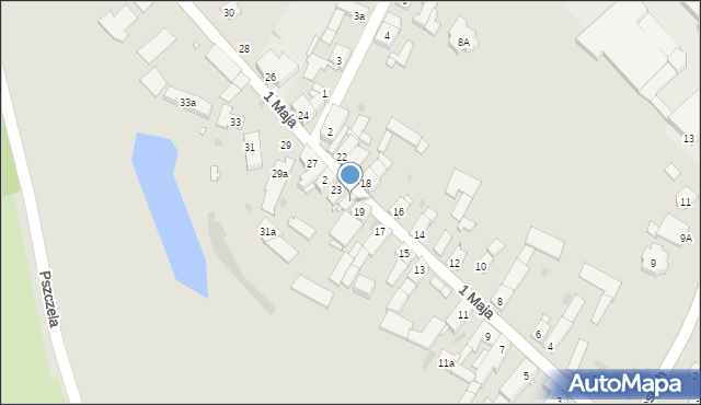 Strzelce Opolskie, 1 Maja, 21, mapa Strzelce Opolskie