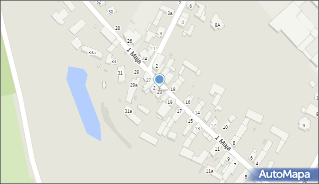 Strzelce Opolskie, 1 Maja, 23, mapa Strzelce Opolskie