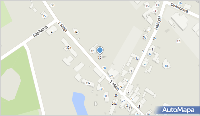 Strzelce Opolskie, 1 Maja, 30, mapa Strzelce Opolskie