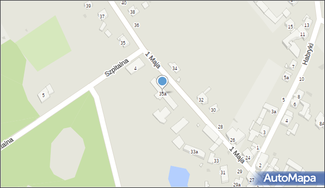Strzelce Opolskie, 1 Maja, 35a, mapa Strzelce Opolskie
