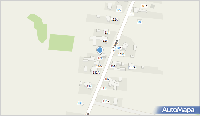 Strzyżowice, 1 Maja, 128, mapa Strzyżowice