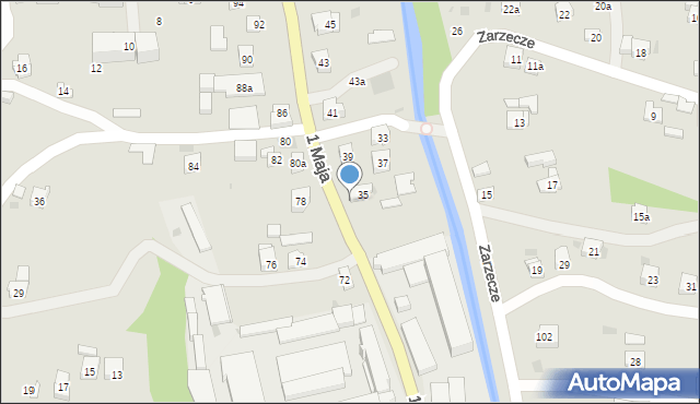 Sułkowice, 1 Maja, 35/2, mapa Sułkowice