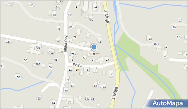 Sułkowice, 1 Maja, 38, mapa Sułkowice