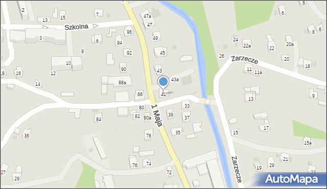 Sułkowice, 1 Maja, 41, mapa Sułkowice