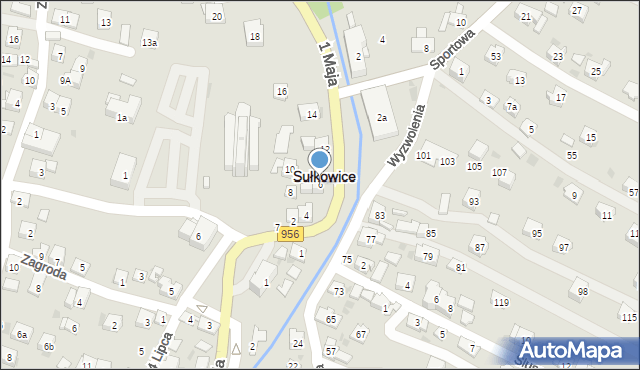 Sułkowice, 1 Maja, 6, mapa Sułkowice