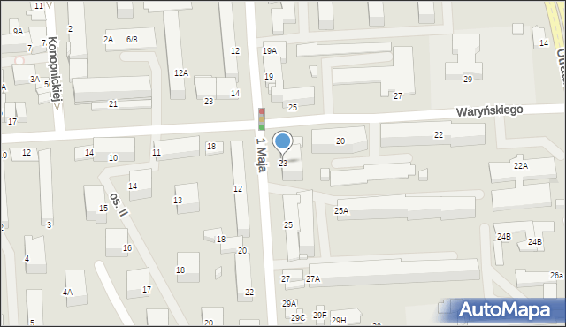 Suwałki, 1 Maja, 23, mapa Suwałk