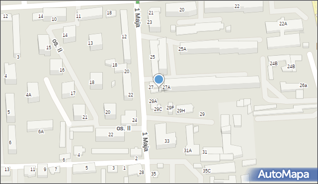 Suwałki, 1 Maja, 27C, mapa Suwałk