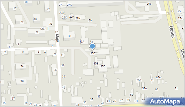 Suwałki, 1 Maja, 35C, mapa Suwałk