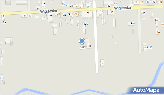 Suwałki, 1 Maja, 36A, mapa Suwałk