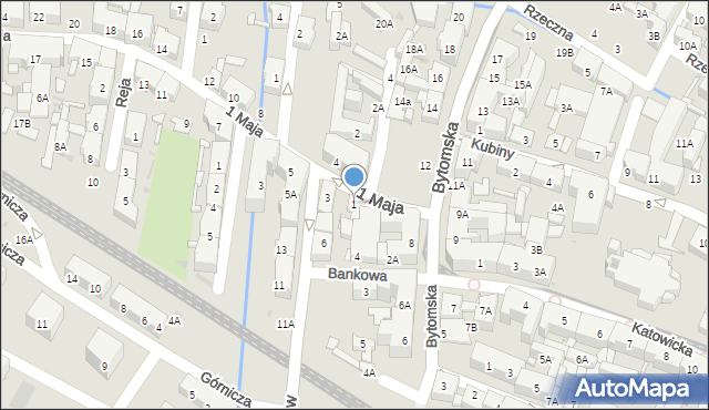 Świętochłowice, 1 Maja, 1, mapa Świętochłowice