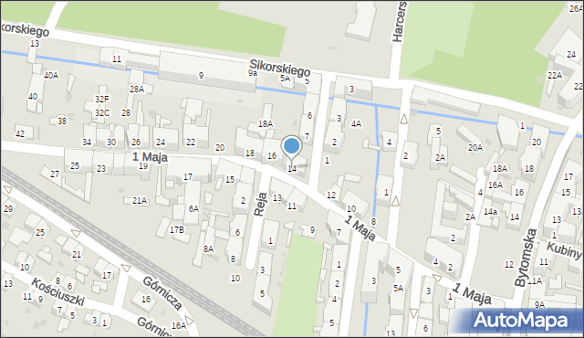 Świętochłowice, 1 Maja, 14, mapa Świętochłowice