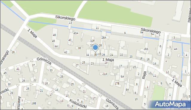Świętochłowice, 1 Maja, 30, mapa Świętochłowice