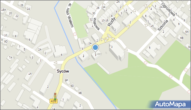 Syców, 1 Maja, 1, mapa Syców