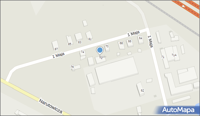 Szczecinek, 1 Maja, 72, mapa Szczecinek