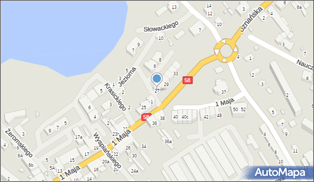 Szczytno, 1 Maja, 27, mapa Szczytno
