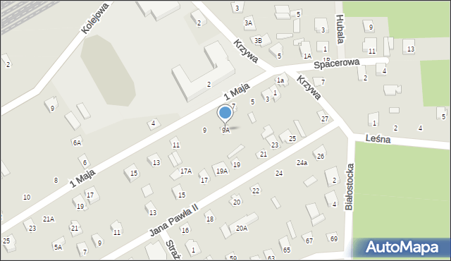 Szepietowo, 1 Maja, 9A, mapa Szepietowo
