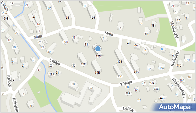 Szklarska Poręba, 1 Maja, 35D, mapa Szklarska Poręba