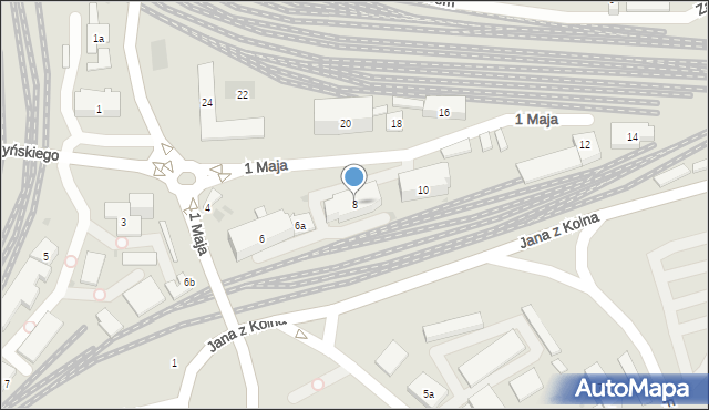 Tczew, 1 Maja, 8, mapa Tczew