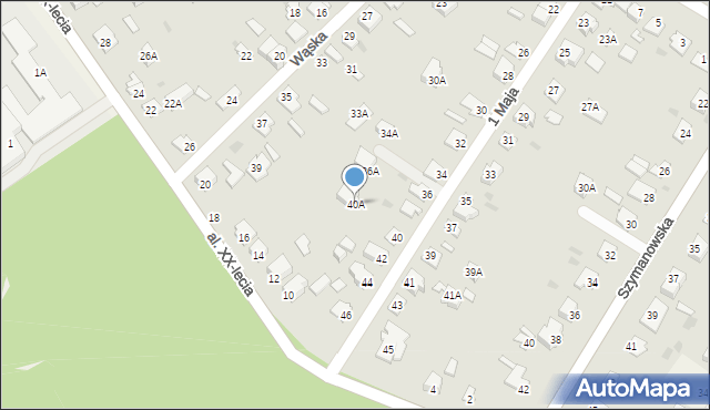 Teresin, 1 Maja, 40A, mapa Teresin