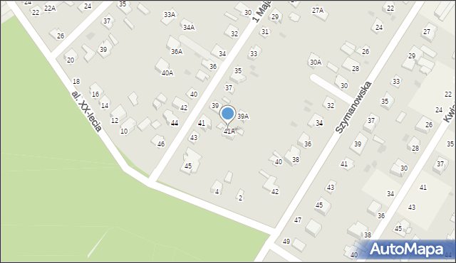 Teresin, 1 Maja, 41A, mapa Teresin