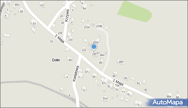 Trzebinia, 1 Maja, 100, mapa Trzebinia