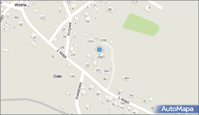 Trzebinia, 1 Maja, 100a, mapa Trzebinia
