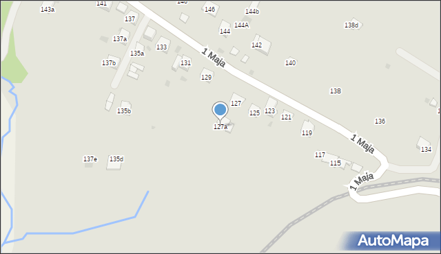 Trzebinia, 1 Maja, 127a, mapa Trzebinia