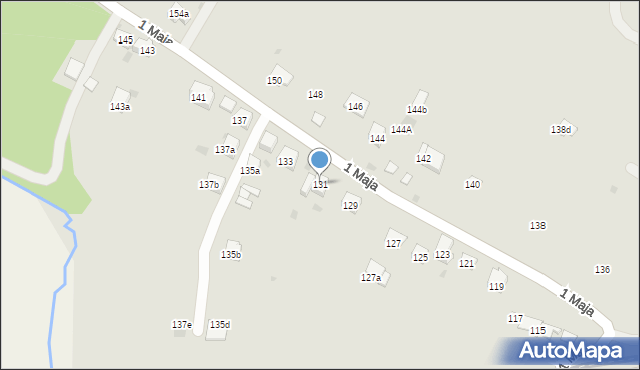 Trzebinia, 1 Maja, 131, mapa Trzebinia
