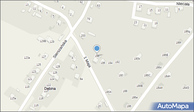 Trzebinia, 1 Maja, 198, mapa Trzebinia