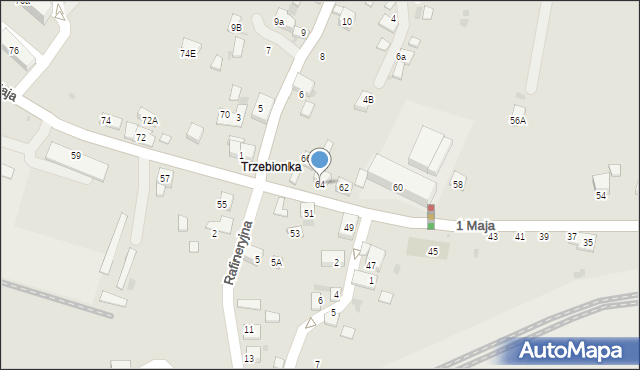 Trzebinia, 1 Maja, 64, mapa Trzebinia