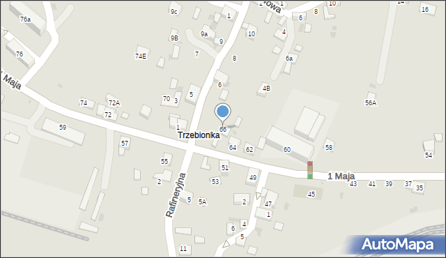 Trzebinia, 1 Maja, 66, mapa Trzebinia