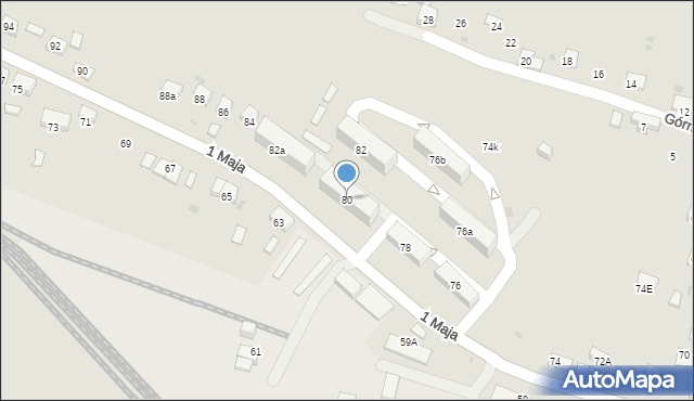 Trzebinia, 1 Maja, 80, mapa Trzebinia