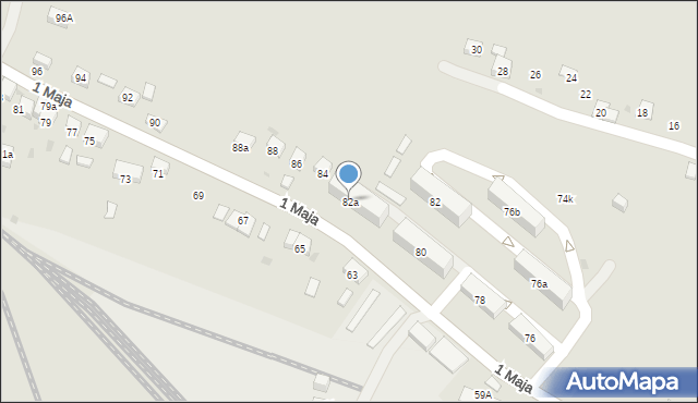 Trzebinia, 1 Maja, 82a, mapa Trzebinia