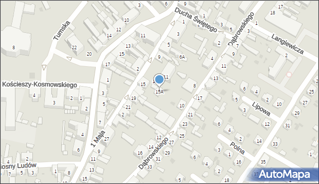 Trzemeszno, 1 Maja, 15A, mapa Trzemeszno
