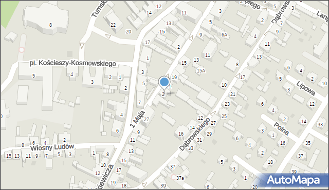 Trzemeszno, 1 Maja, 23, mapa Trzemeszno