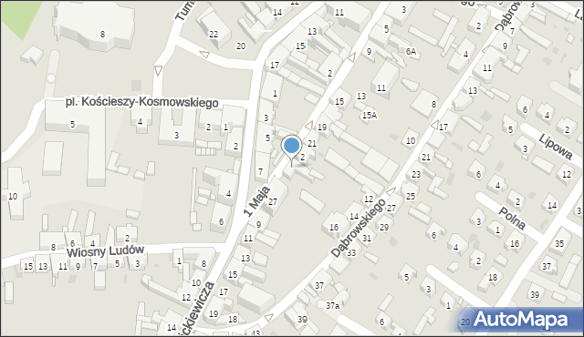 Trzemeszno, 1 Maja, 25, mapa Trzemeszno