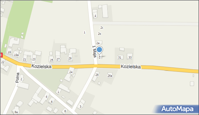 Twardawa, 1 Maja, 2, mapa Twardawa