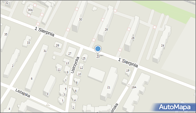 Warszawa, 1 Sierpnia, 23, mapa Warszawy