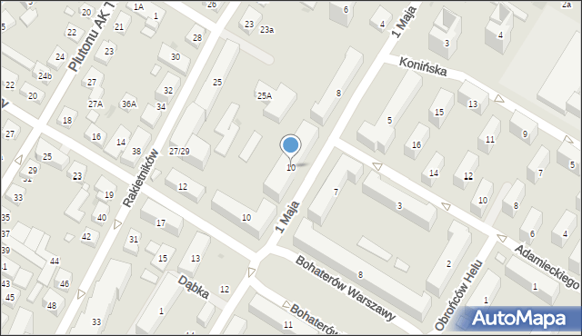 Warszawa, 1 Maja, 10, mapa Warszawy