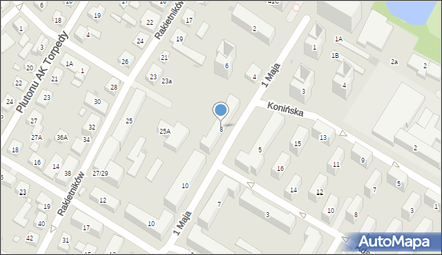Warszawa, 1 Maja, 8, mapa Warszawy