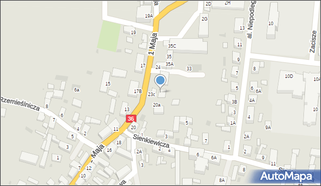 Wąsosz, 1 Maja, 20b, mapa Wąsosz