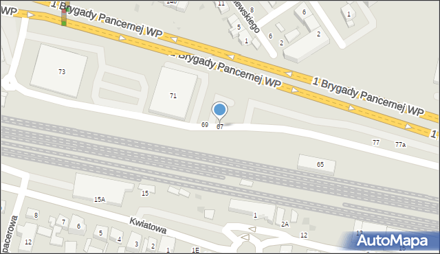 Wejherowo, 1 Brygady Pancernej Wojska Polskiego, 67, mapa Wejherowo