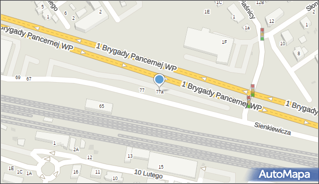 Wejherowo, 1 Brygady Pancernej Wojska Polskiego, 77a, mapa Wejherowo