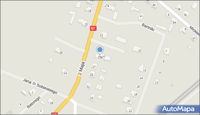 Wielbark, 1 Maja, 23a, mapa Wielbark